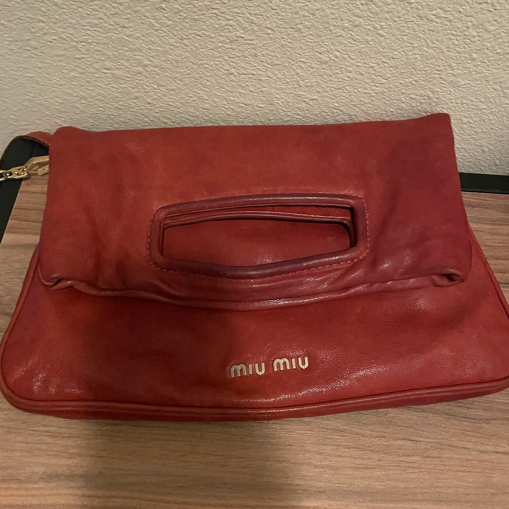 Miu Miu Rare Authantic Leather Crossbody Bag